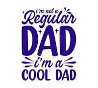 je ne suis pas un père ordinaire, je suis un père cool Stickers muraux en vinyle 60.8x81.8cm Stickers pour vitres Bleu foncé