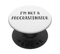 Je ne suis Pas Un procrastinateur Funny Idea White Lie Party PopSockets PopGrip Adhésif