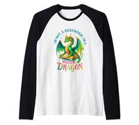 Je ne suis Pas Un Rat de bibliothèque, Je suis Un Dragon de Livres Manche Raglan