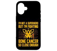 Je ne suis Pas Un Super héros mais Je Combat Le Cancer des os de si près Coque pour iPhone 16