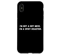 Je ne suis pas un vrai bordel. Je suis un désastre épicé Discours sarcastique Coque pour iPhone XS Max