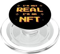 Je ne suis Pas Un Vrai NFT Crypto Meme Gamer Design PopSockets PopGrip pour MagSafe