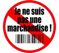 Je Ne Suis Pas Une Marchandise (5x5cm) - Sticker/Autocollant