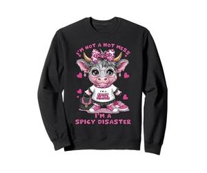 Je ne suis Pas Une Vache des Highlands Pink Highland Sweatshirt