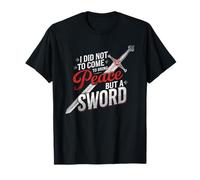 Je ne suis Pas Venu Apporter la Paix mais Une épée, Une Croix chrétienne T-Shirt