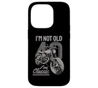 Je ne suis Pas Vieux, Je suis Classique. Biker Graphic Motorcycle 1981 40e Coque pour iPhone 14 Pro