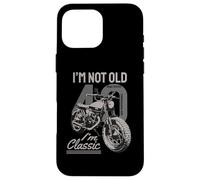 Je ne suis Pas Vieux, Je suis Classique. Biker Graphic Motorcycle 1981 40e Coque pour iPhone 16 Pro Max