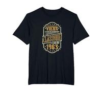 Je ne suis Pas Vieux, Je suis Un Vrai Classique de 1963! T-Shirt, Homme Grandes Tailles, Noir, 5X Tall
