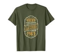 Je ne suis Pas Vieux, Je suis Un Vrai Classique de 1963! T-Shirt, Homme, Olive, XXL