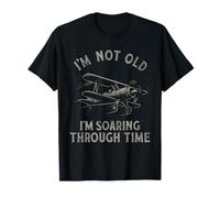 Je ne suis pas vieux, je traverse le temps, drôle de pilote d'aviation T-Shirt