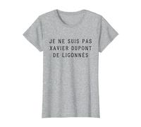 Je ne suis Pas Xavier Dupont de Ligonnès T-Shirt, Femme, Gris Chiné, M