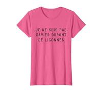 Je ne suis Pas Xavier Dupont de Ligonnès T-Shirt, Femme, Rose Chiné, M