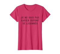Je ne suis Pas Xavier Dupont de Ligonnès T-Shirt, Femme, Rouge Chiné, S
