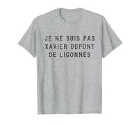 Je ne suis Pas Xavier Dupont de Ligonnès T-Shirt, Homme, Gris Chiné, XL
