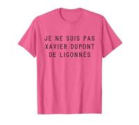 Je ne suis Pas Xavier Dupont de Ligonnès T-Shirt, Homme, Rose Chiné, S
