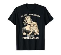 Je ne suis Que Le Chauffeur de ma Maman Chienne drôle de Poméranie T-Shirt