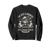 Je ne suis qu'un Buveur Qui a Un problème de tabagisme BBQ Dad Sweatshirt