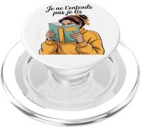 Je Ne T’entends Pas Je Lis Humour Femme Lectrice Livre PopSockets PopGrip pour MagSafe