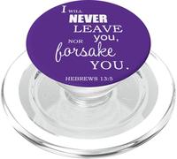 Je ne Te quitterai jamais ni ne t'abandonnerai (Hébreux 13, 5) PopSockets PopGrip pour MagSafe