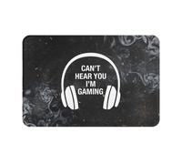 Je Ne T'Entends Pas, Je Joue Aux Jeux Vidéo Paillasson D'Entree Durable Tapis De Douche Antidérapant Welcome Paillassons pour Porte Extérieur Couloir 40X60Cm
