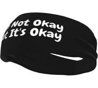 Je ne Vais Pas Bien, mais ce n'est Pas Grave. Bandeau Anti-Transpiration pour Le Sport, séchage Rapide, Style Classique, pour Hommes et Femmes.