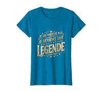 Je ne vieillis Pas Je deviens Une légende Humour T-Shirt, Femme, Saphir, XL