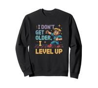 Je ne vieillis Pas, Je Passe au Niveau d'un Joueur de Pixel Art rétro Sweatshirt