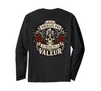 Je Ne Vieillis Pas Je Prends De La Valeur Biker Crâne Roses Manche Longue