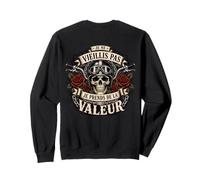 Je Ne Vieillis Pas Je Prends De La Valeur Biker Crâne Roses Sweatshirt