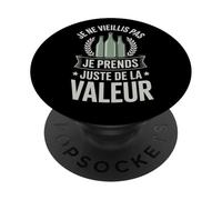 Je ne vieillis Pas Je Prends Juste de la Valeur Humour Age PopSockets PopGrip Adhésif