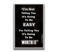 Je ne vous dis pas que ce sera facile, affiche 12 pouces sur 18 pouces, motivation, inspiration, ducation, salle de classe, JSC105