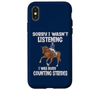 Je n'écoutais Pas, Je comptais Les foulées, Dressage Rider Coque pour iPhone X/XS