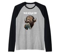 Je n'étais pas Buffle Bison Manche Raglan