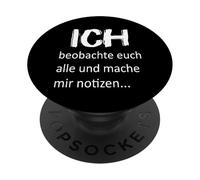 Je Observe Tous et Je Prends des Notes PopSockets PopGrip Adhésif