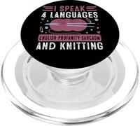 Je parle 4 langues : anglais, tricot PopSockets PopGrip pour MagSafe