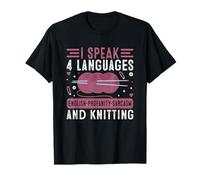 Je parle 4 langues : anglais, tricot T-Shirt