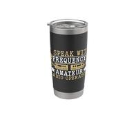 Je parle avec la fréquence Radio Ham Operator Amateur Ham Radio Gobelet isotherme en acier inoxydable double paroi
