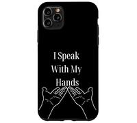 Je Parle avec Mes Mains ASL Deaf Pride Design inclusif Coque pour iPhone 11 Pro Max