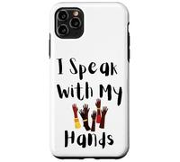 Je Parle avec Mes Mains ASL Deaf Pride Design inclusif Coque pour iPhone 11 Pro Max