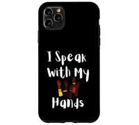 Je Parle avec Mes Mains ASL Deaf Pride Design inclusif Coque pour iPhone 11 Pro Max
