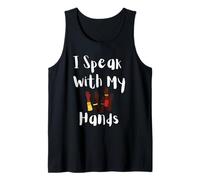 Je Parle avec Mes Mains ASL Deaf Pride Design inclusif Débardeur
