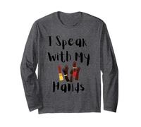 Je Parle avec Mes Mains ASL Deaf Pride Design inclusif Manche Longue