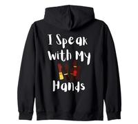 Je Parle avec Mes Mains ASL Deaf Pride Design inclusif Sweat à Capuche