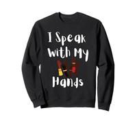 Je Parle avec Mes Mains ASL Deaf Pride Design inclusif Sweatshirt