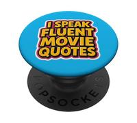 Je Parle couramment Citations de Films Amusantes pour Les cinéphiles PopSockets PopGrip Adhésif