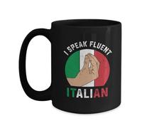 Je Parle Couramment Italien Tasse À Café Avec Poignée Tasses Impression Tasse 330Ml Pour Famille Petit Déjeuner Collègue