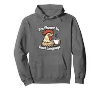 Je Parle couramment Le langage des volailles - Funny Chicken Sweat à Capuche