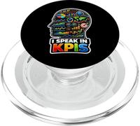 Je Parle dans KPIs | Funny Data Analyst Manager PopSockets PopGrip pour MagSafe