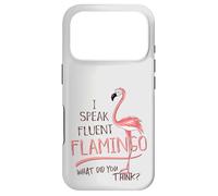 Je Parle Le flamand Fluent ! L'oiseau d'eau Rose s'amuse Coque pour iPhone 17 Pro