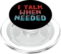 Je Parle Quand il Le Faut Texte drôle pour Les Gens Citations parlantes drôles PopSockets PopGrip pour MagSafe